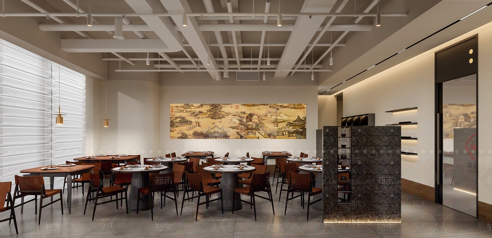 中式新中式中餐厅3D模型下载【ID:1186845356】