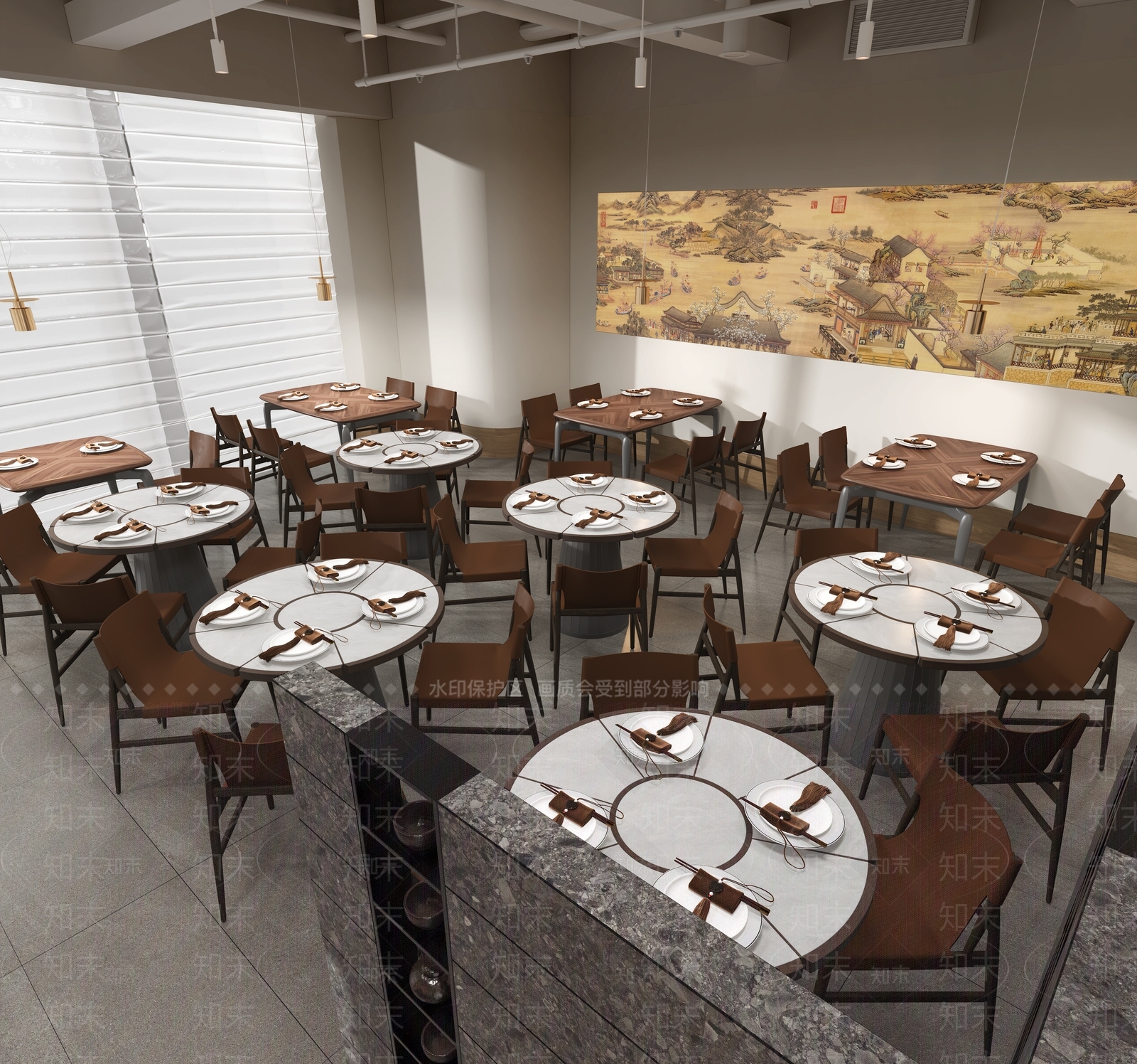 中式新中式中餐厅SU模型下载【ID:1186845417】