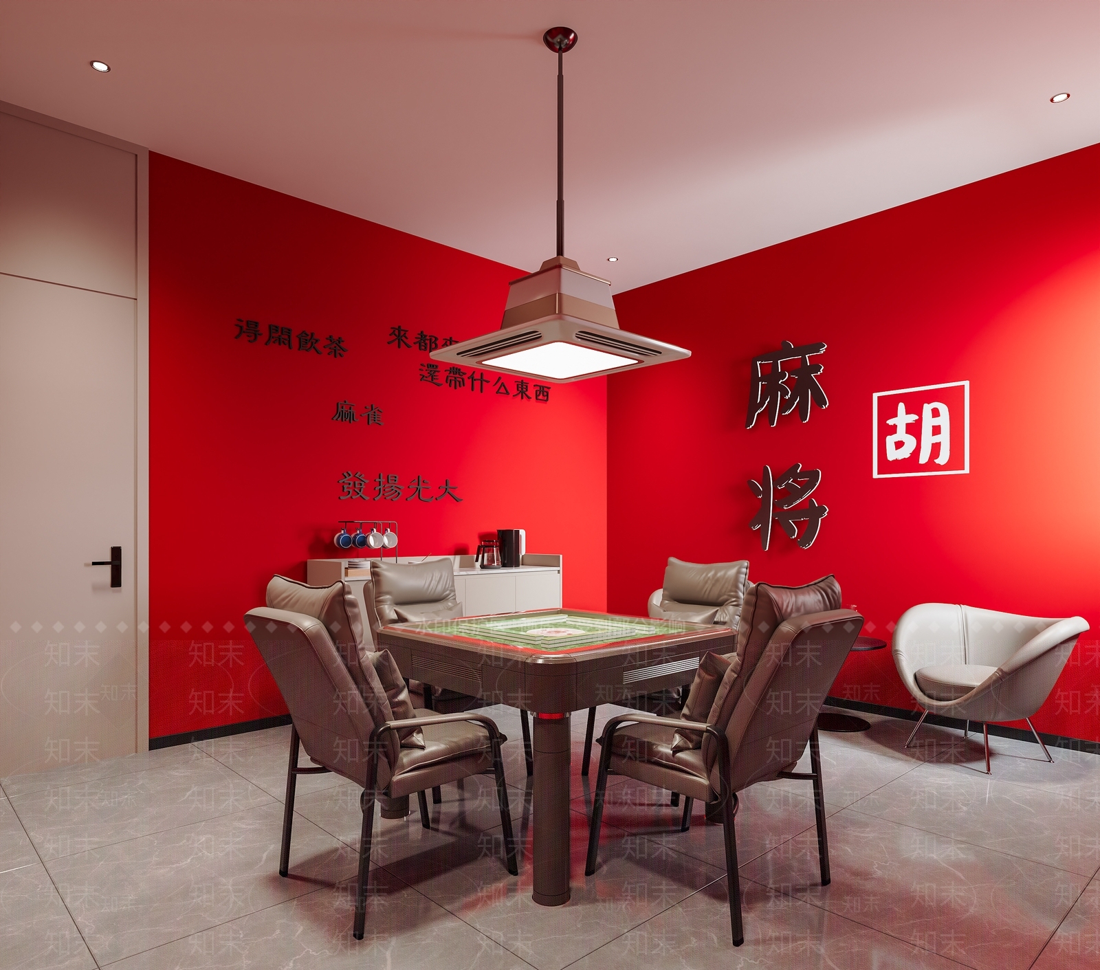 现代棋牌室3D模型下载【ID:1186846918】