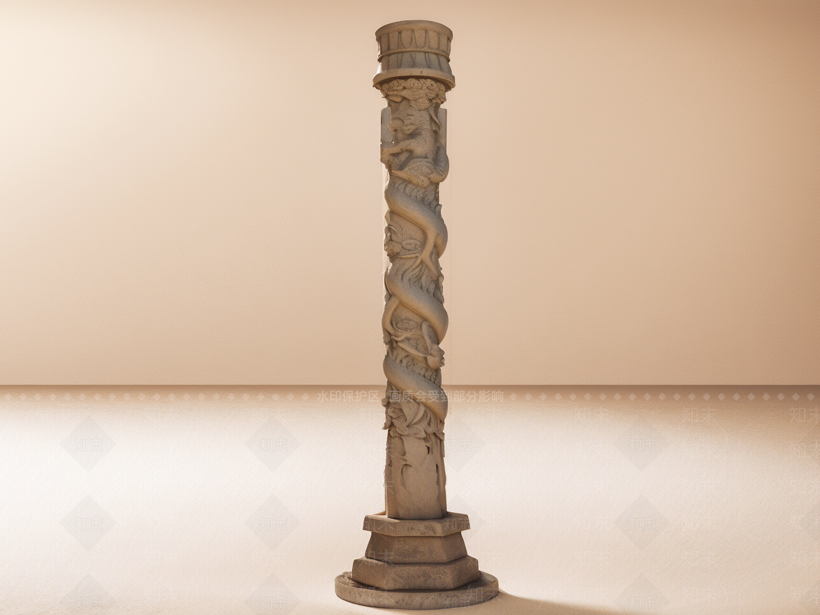 现代中式景观柱SU模型下载【ID:1186846072】