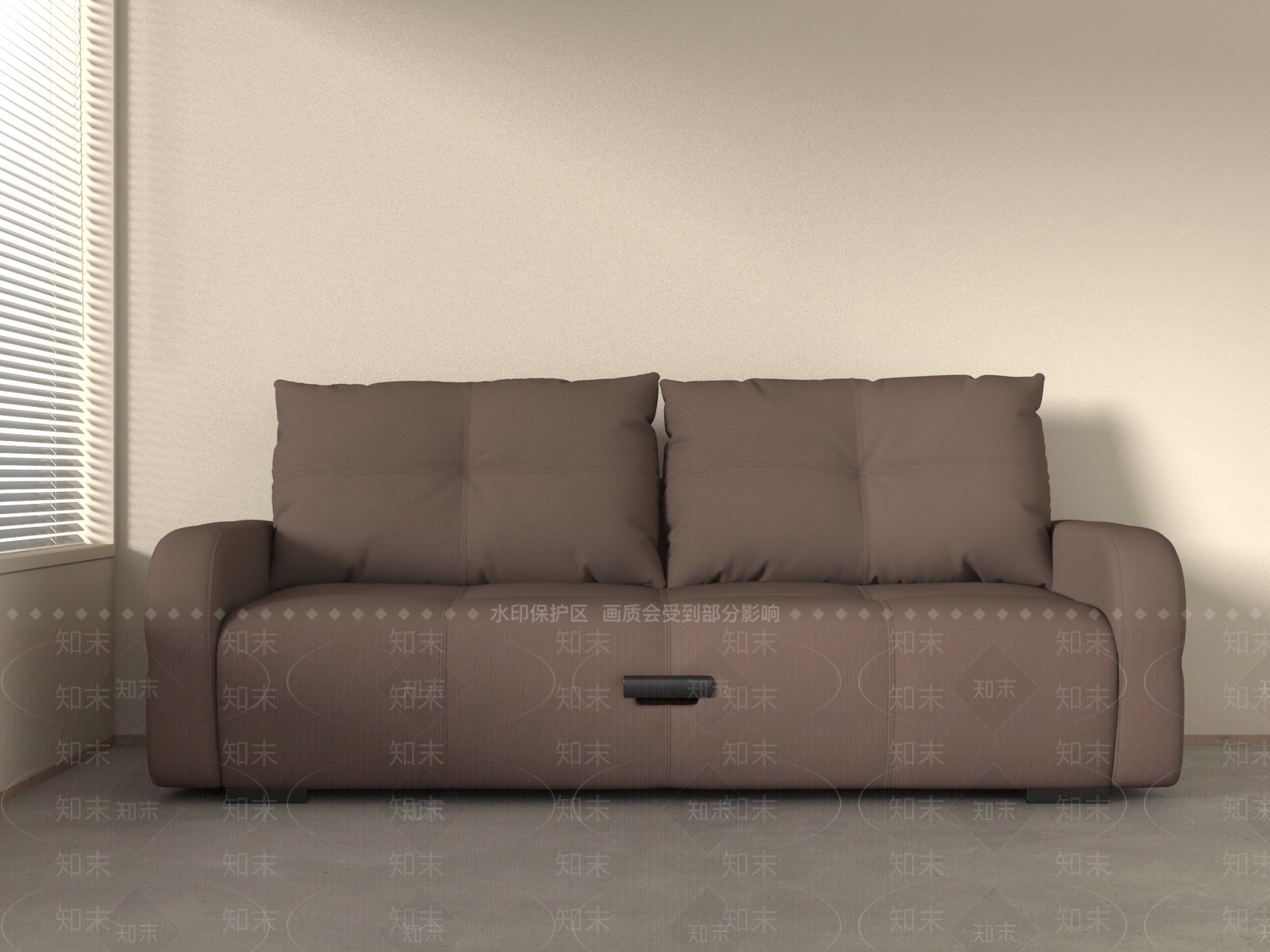 奶油沙发床SU模型下载【ID:1186850982】