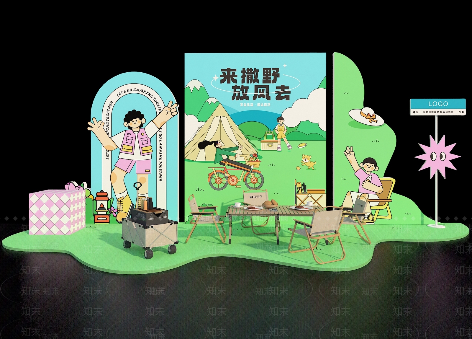 现代美陈3D模型下载【ID:1186854999】
