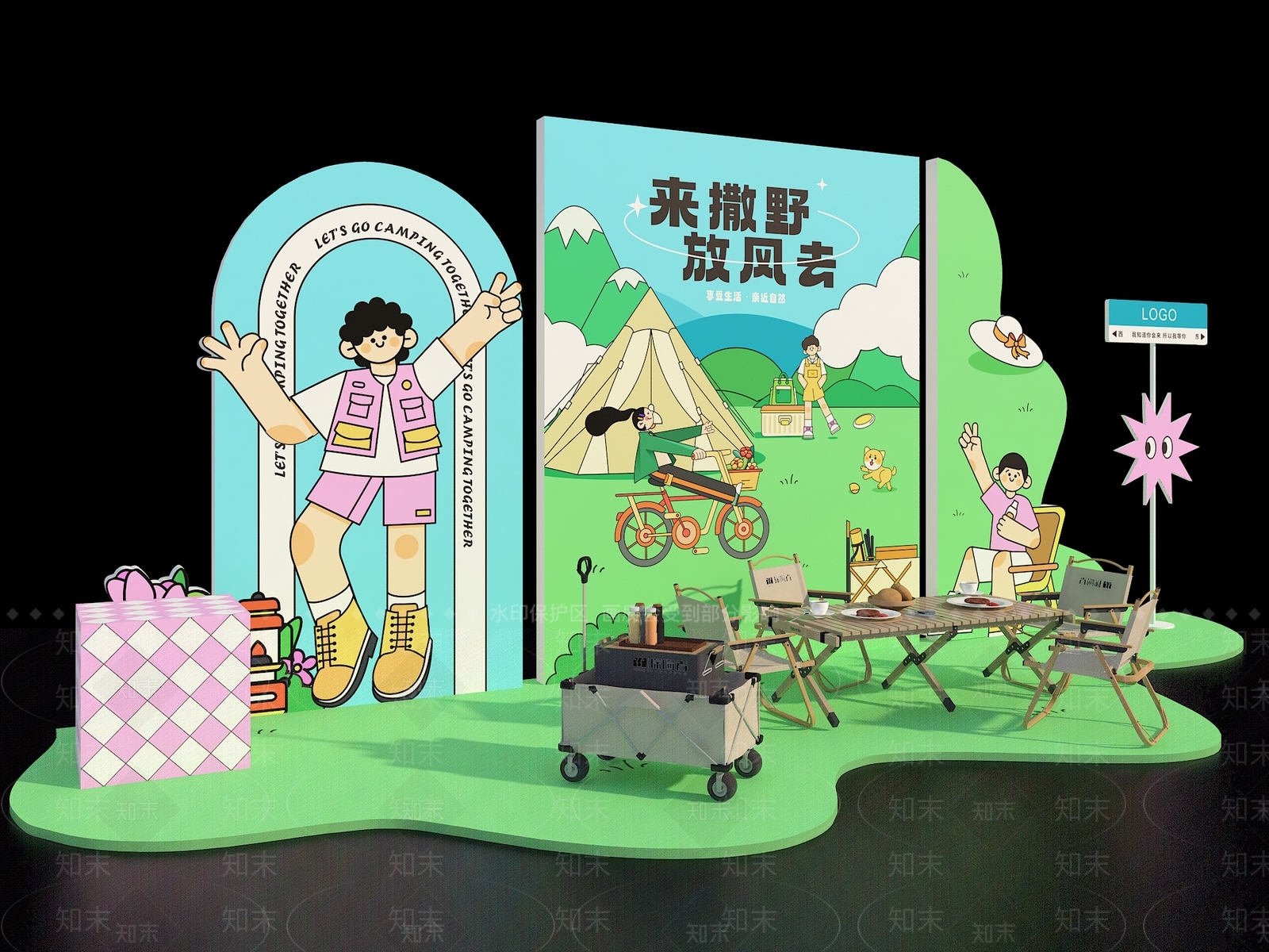 现代美陈3D模型下载【ID:1186854999】