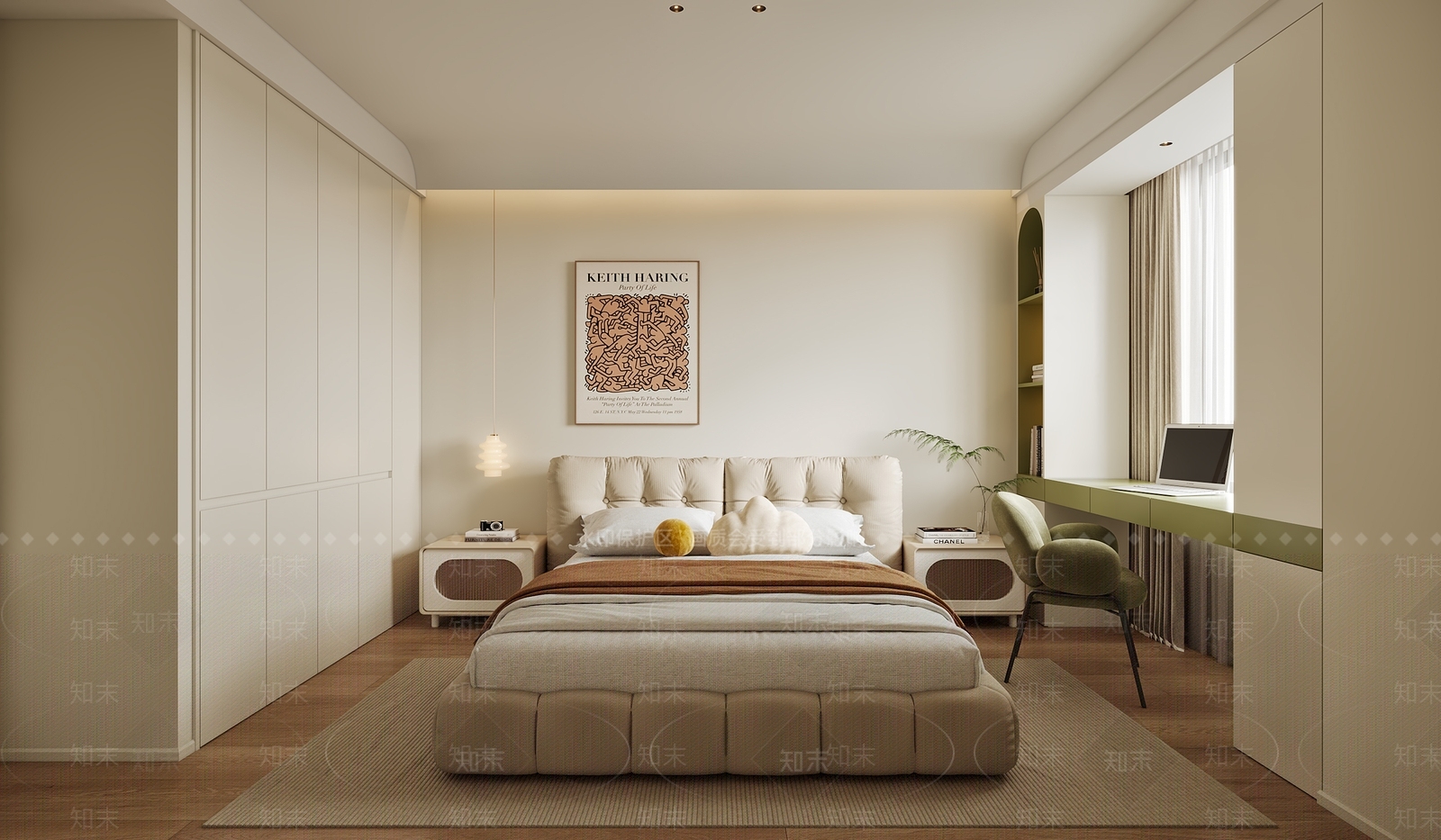 软包双人床双人床3D模型下载【ID:1227437378】