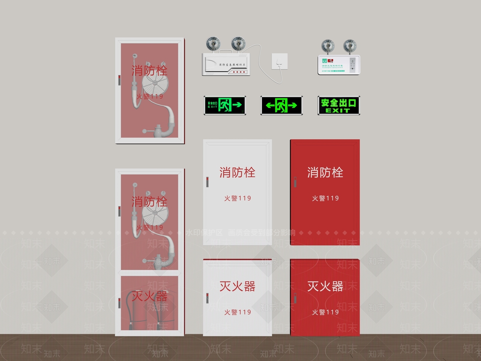 消防栓SU模型下载【ID:1186855469】