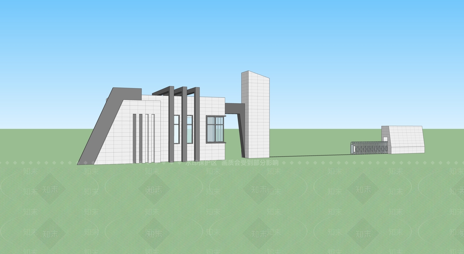 现代小公建SU模型下载【ID:1186857632】
