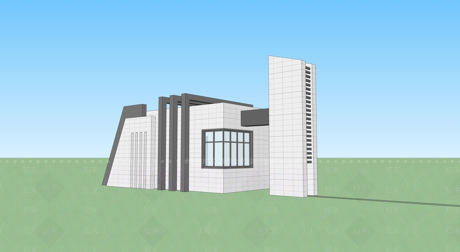现代小公建SU模型下载【ID:1186857632】