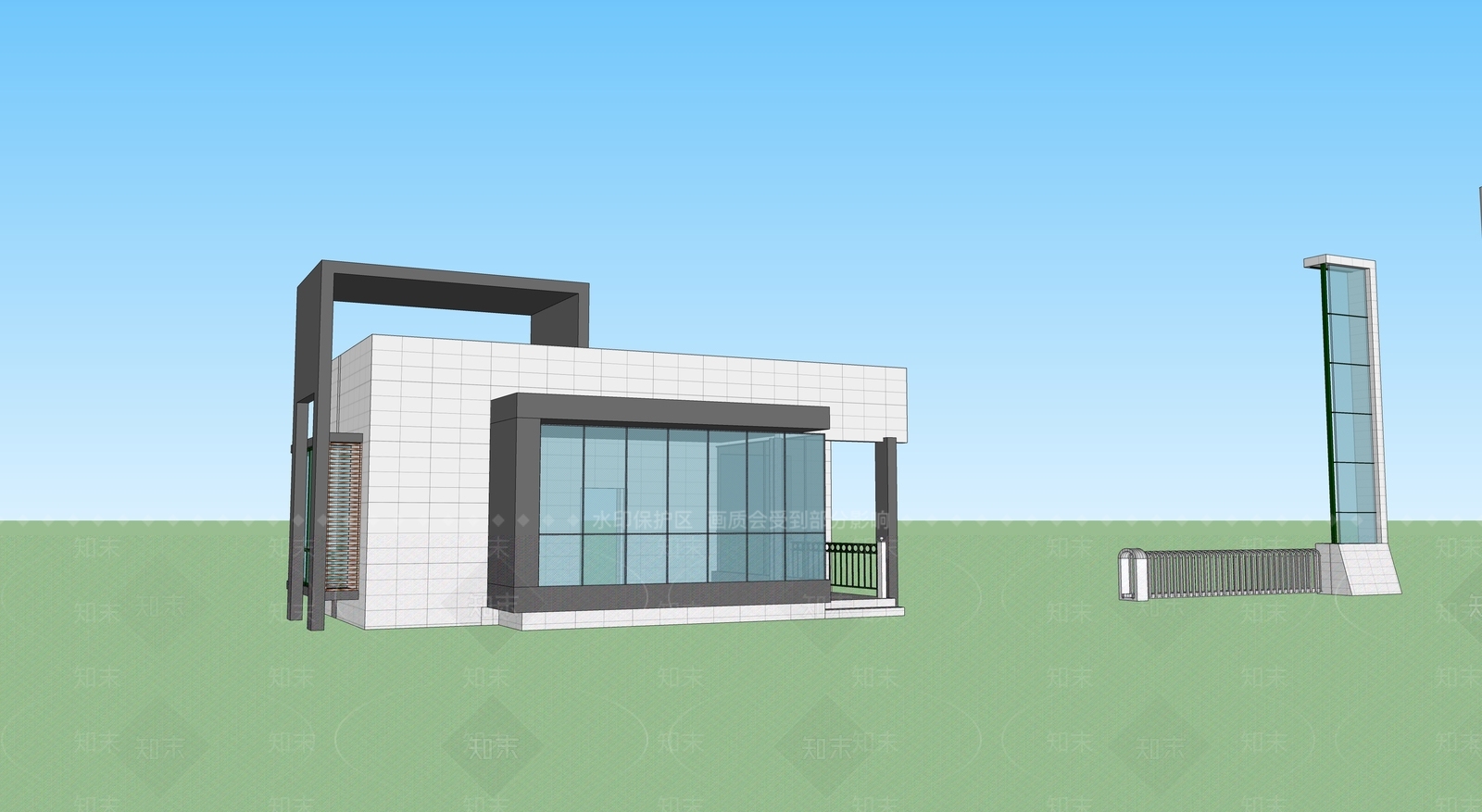 现代小公建SU模型下载【ID:1186857632】