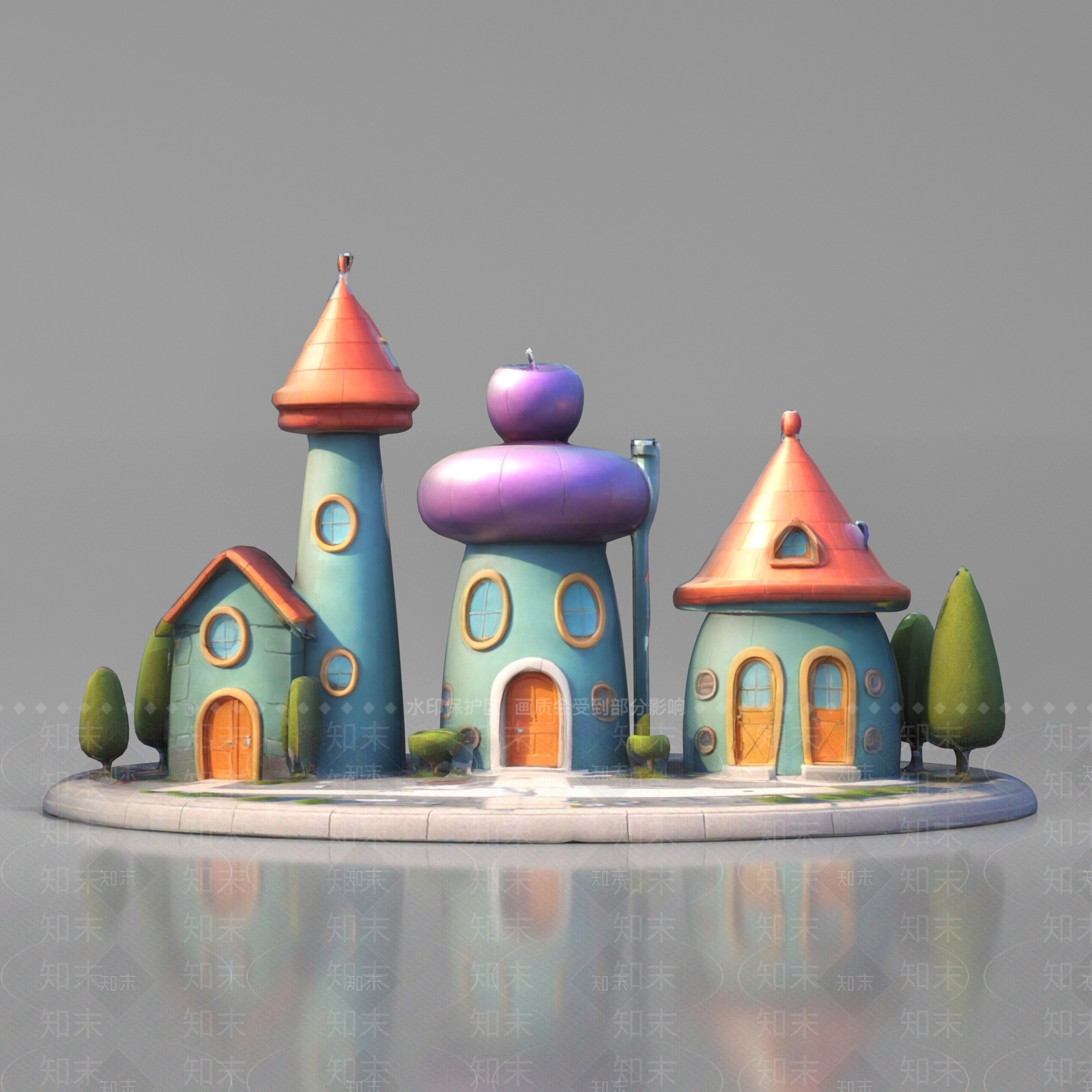 现代艺术风格建筑3D模型下载【ID:1186859501】
