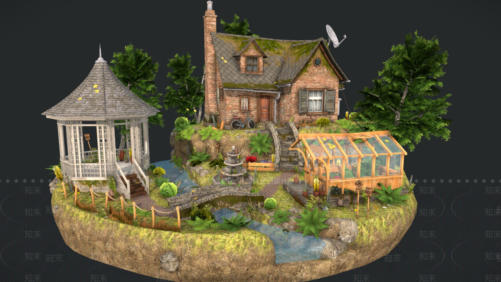 现代艺术风格建筑3D模型下载【ID:1186869425】