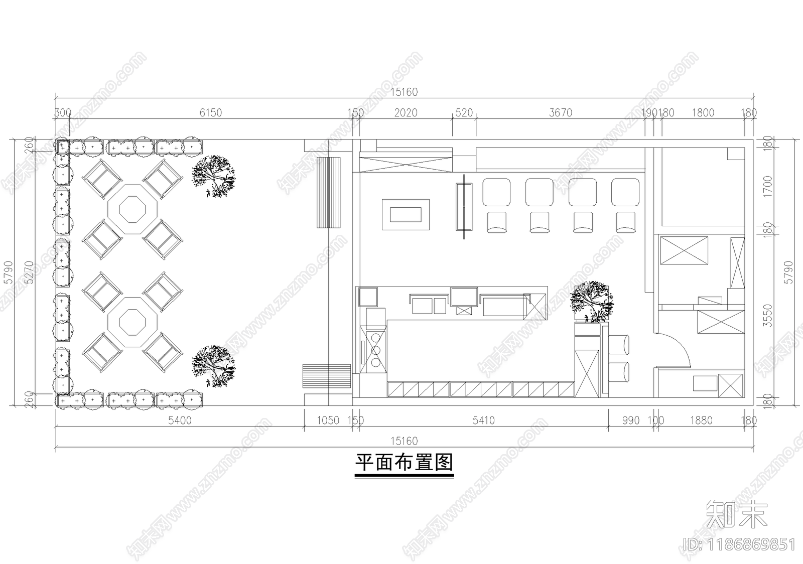奶茶店施工图下载【ID:1186869851】