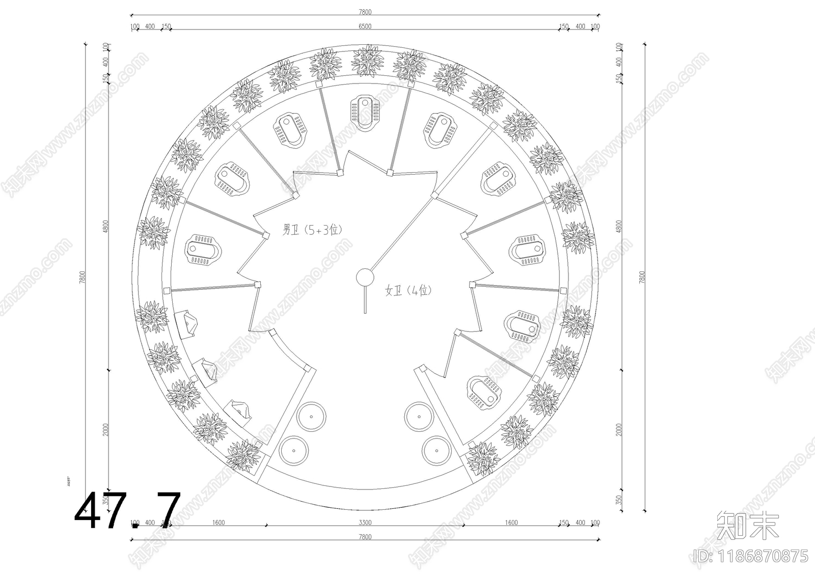 现代公厕施工图下载【ID:1186870875】