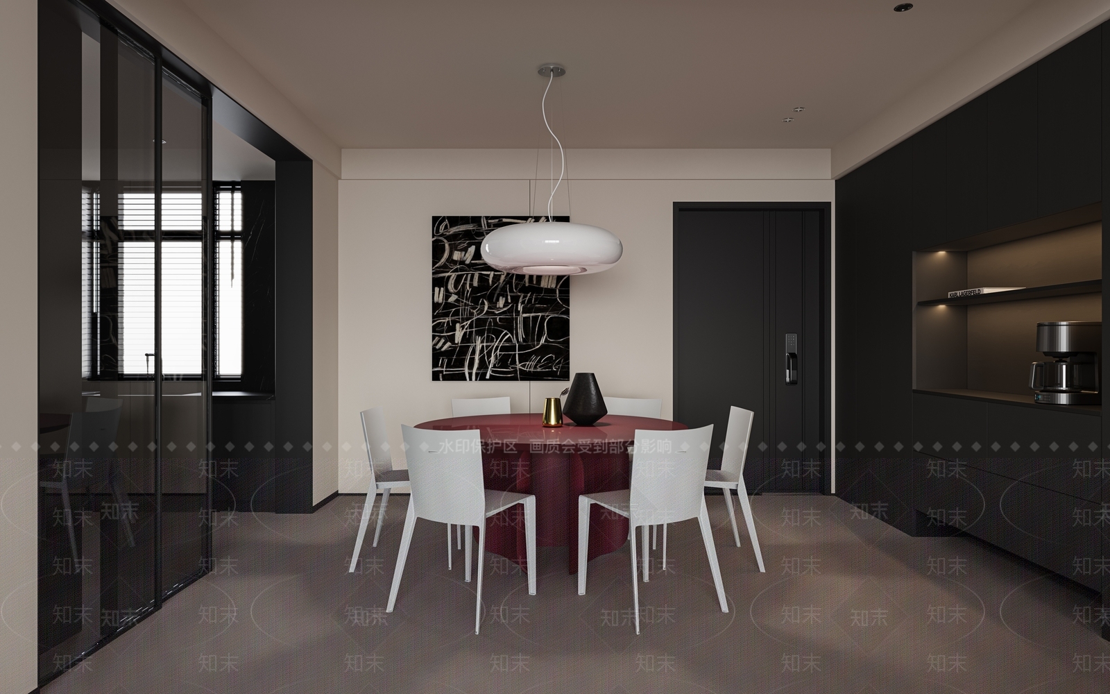 现代家居餐厅3D模型下载【ID:1215035129】