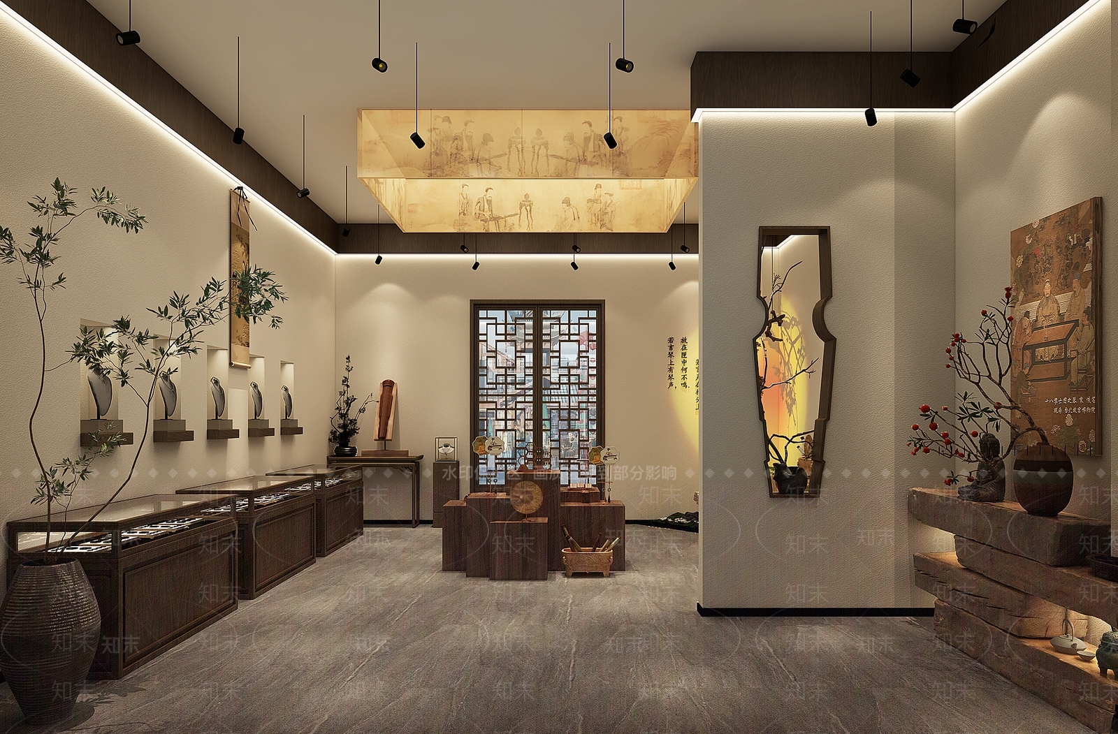 现代新中式博物馆3D模型下载【ID:1186873071】