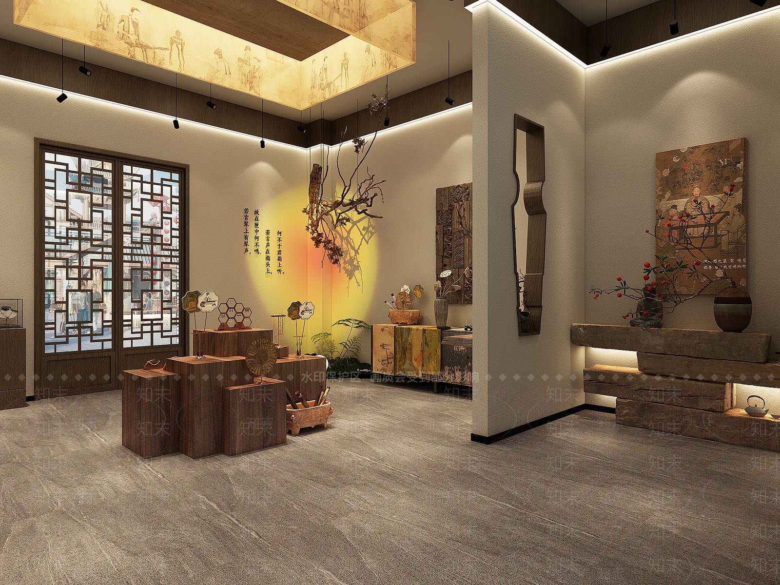 现代新中式博物馆3D模型下载【ID:1186873071】