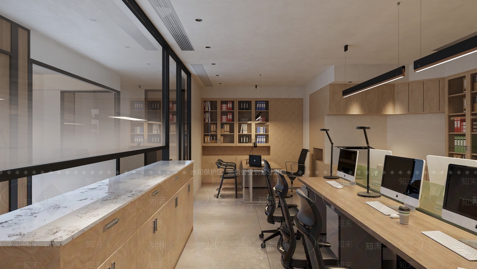 现代新中式接待室3D模型下载【ID:1186874573】