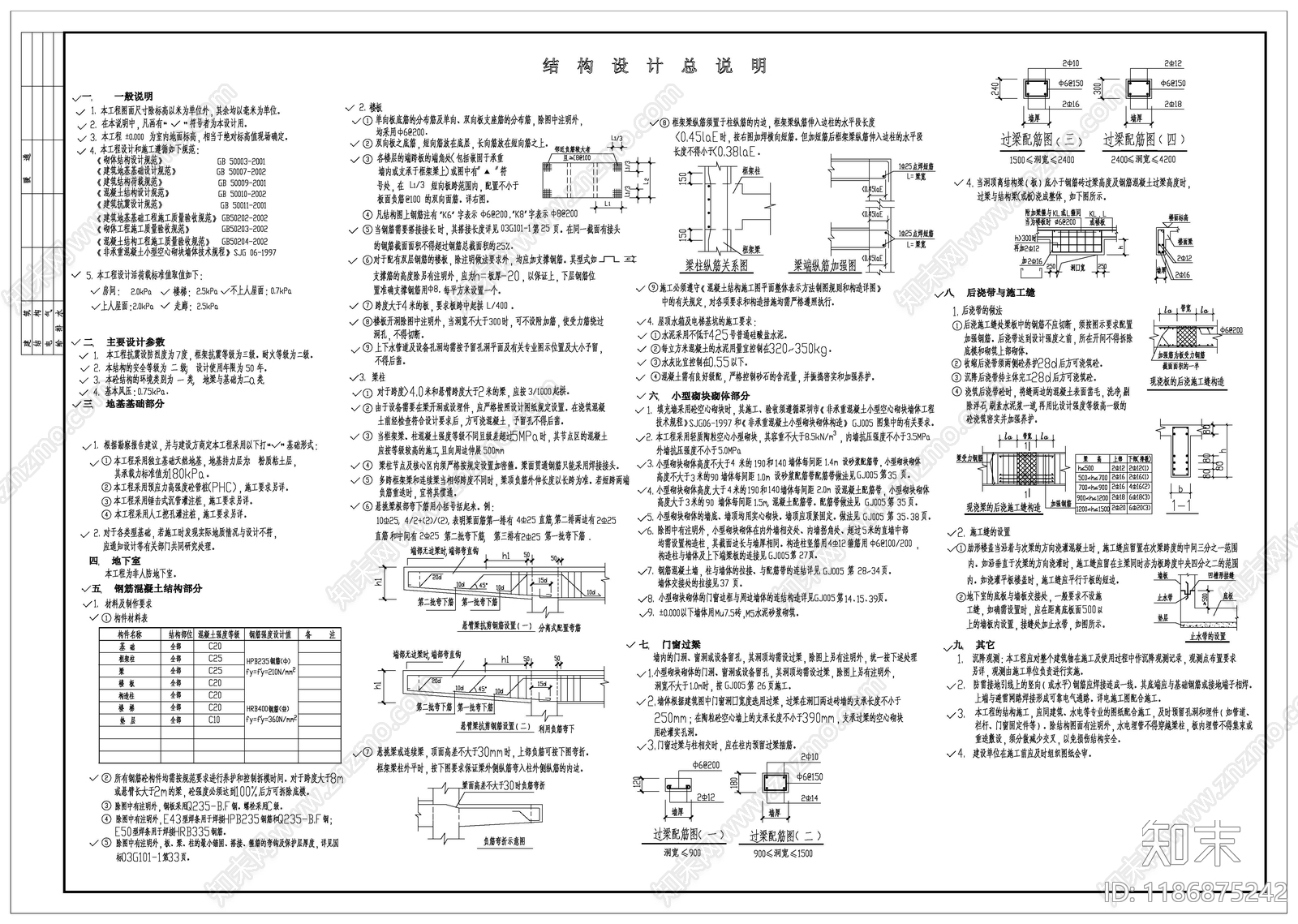 现代设计说明施工图下载【ID:1186875242】
