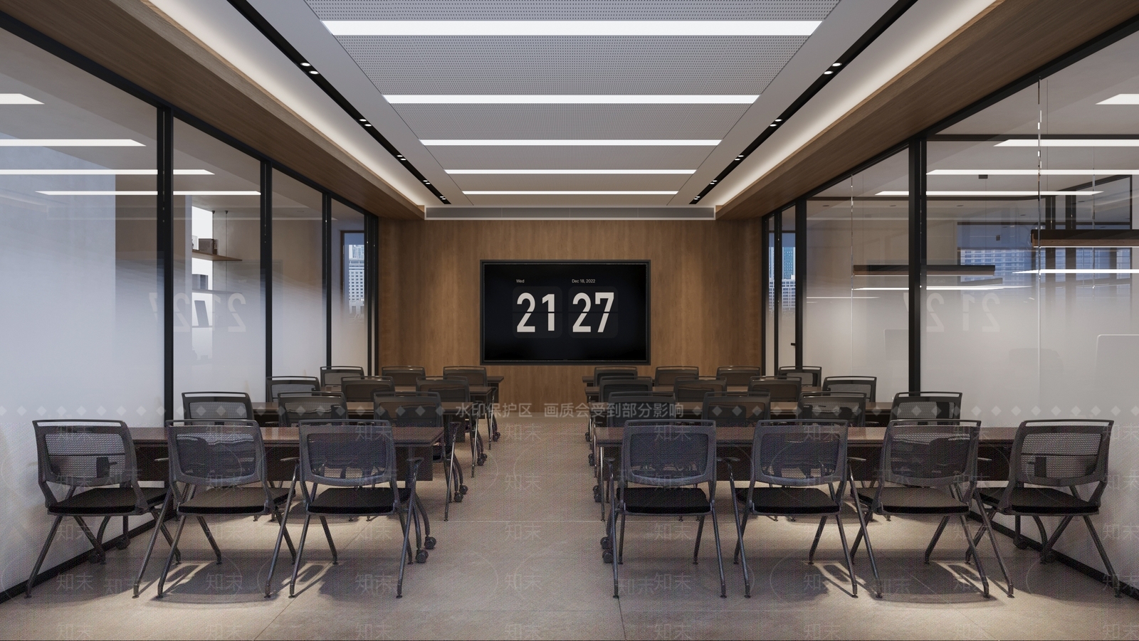 新中式现代会议室3D模型下载【ID:1186877166】
