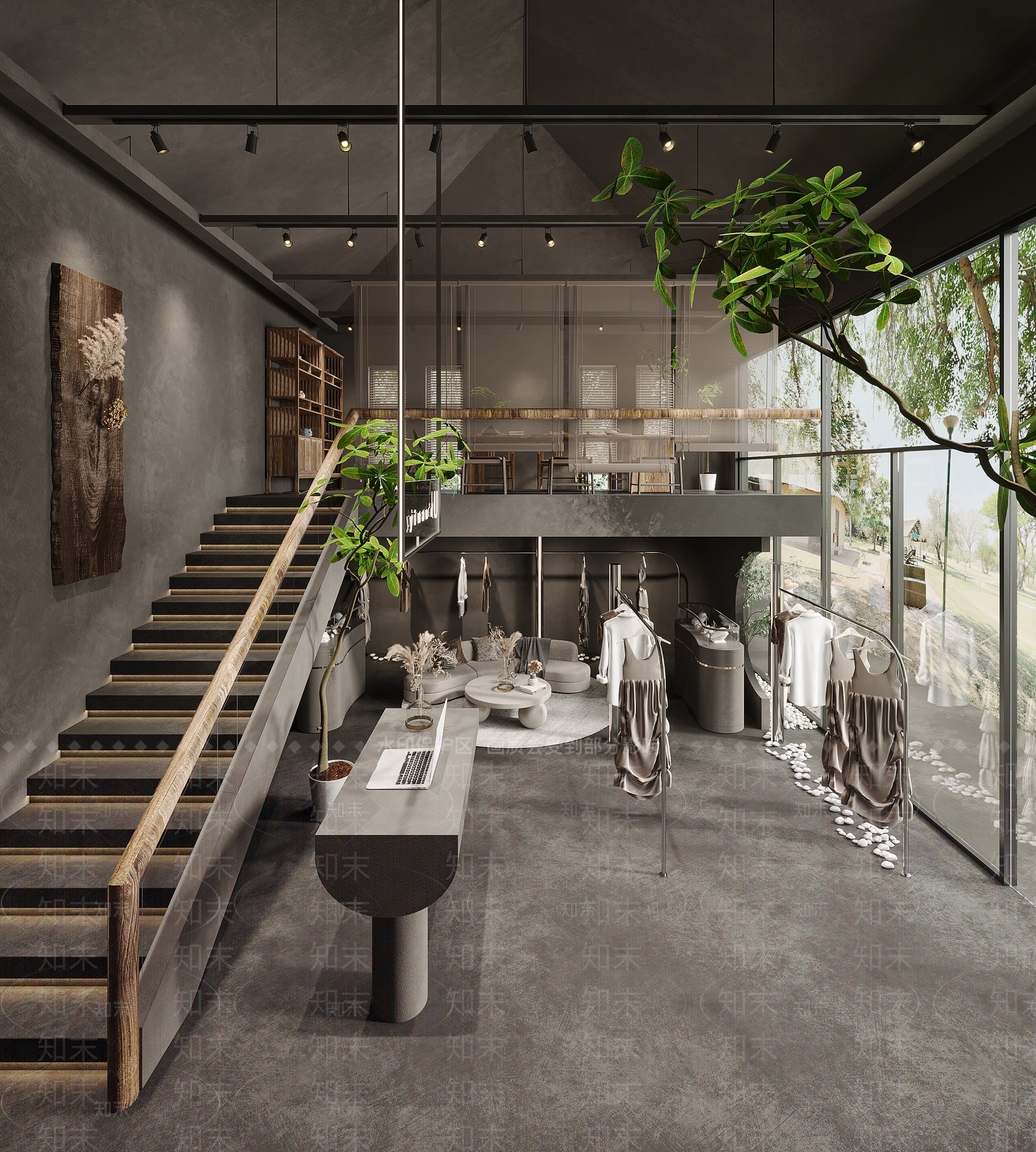 侘寂服装店3D模型下载【ID:1186878284】