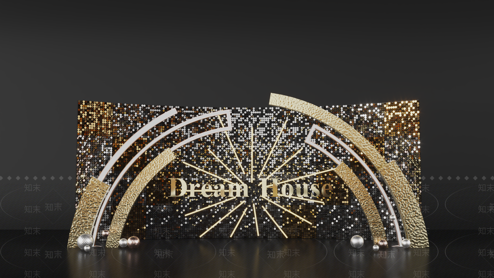 现代美陈3D模型下载【ID:1186878392】