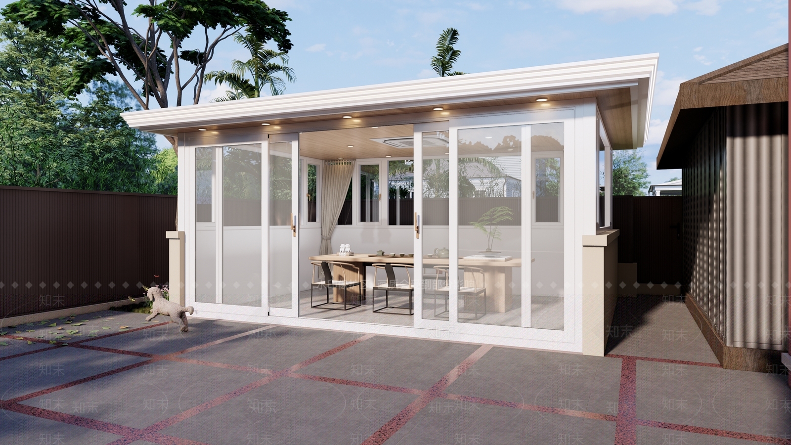 奶油现代小公建SU模型下载【ID:1186881071】