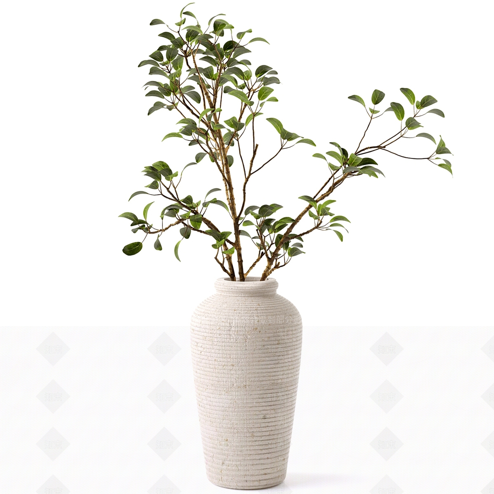 新中式现代花艺3D模型下载【ID:1186887719】