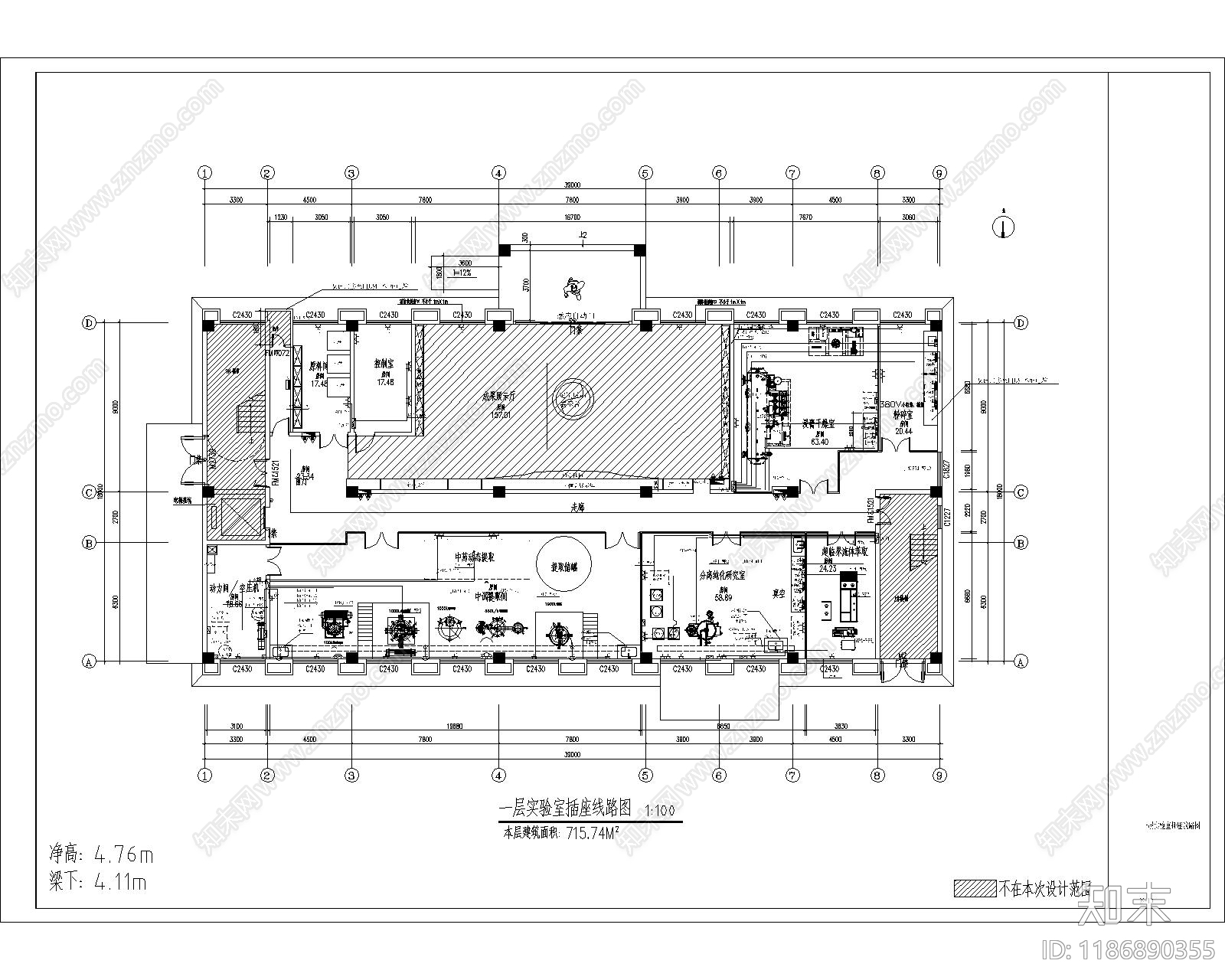 现代其他工装空间cad施工图下载【ID:1186890355】