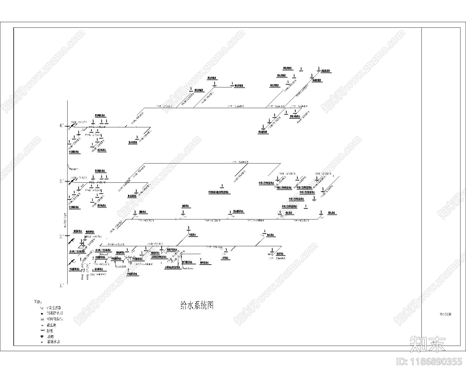 现代其他工装空间cad施工图下载【ID:1186890355】