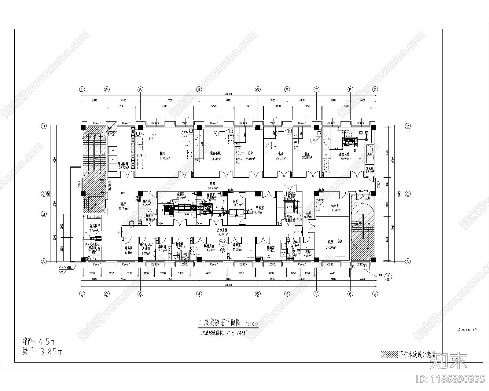 现代其他工装空间cad施工图下载【ID:1186890355】