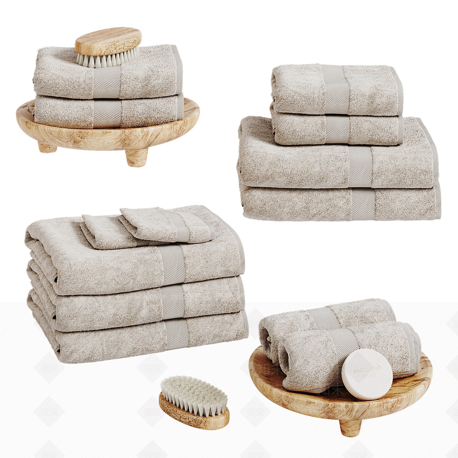 洗浴用品3D模型下载【ID:1186892130】