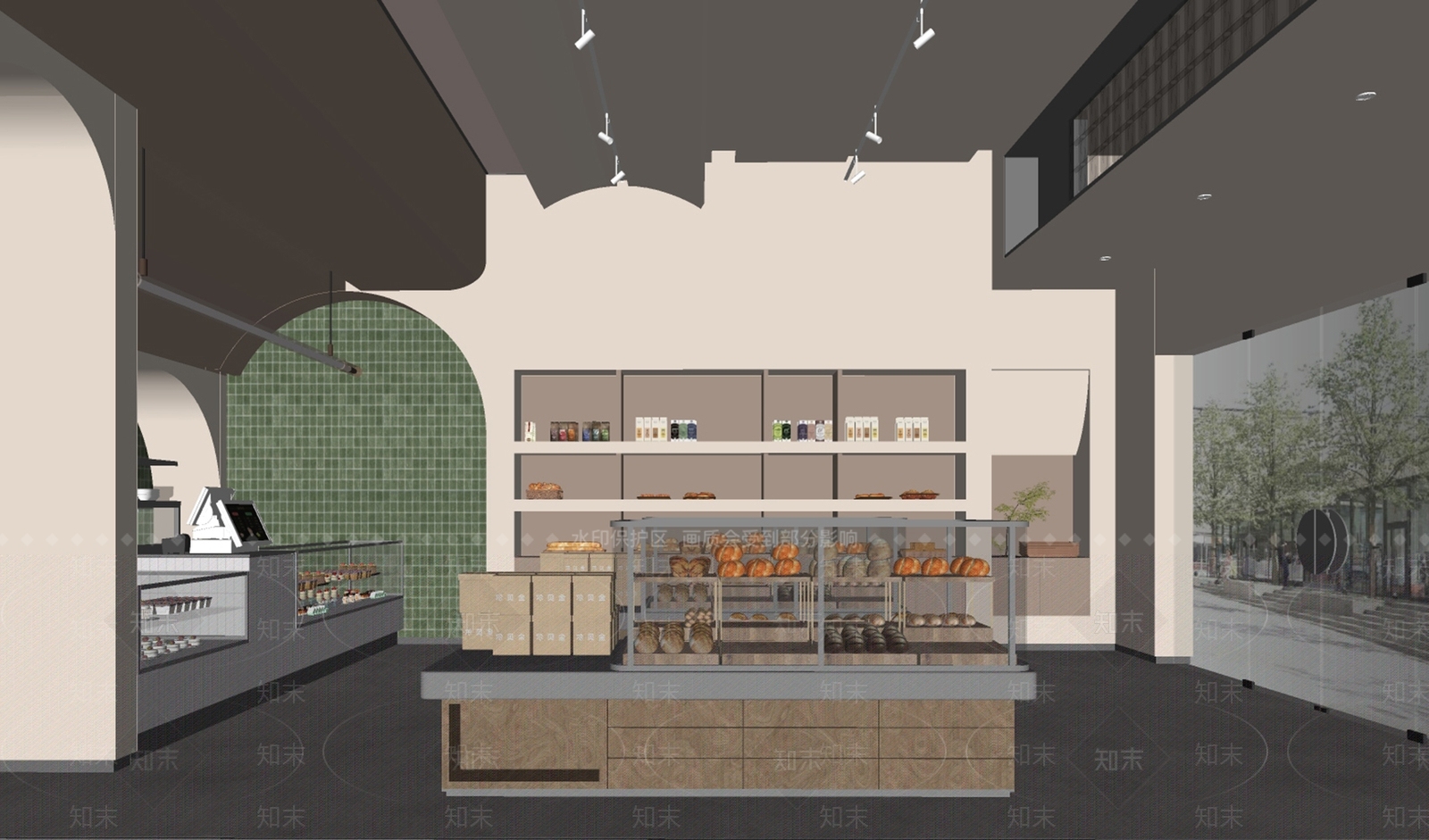 侘寂甜品面包店SU模型下载【ID:1186902945】
