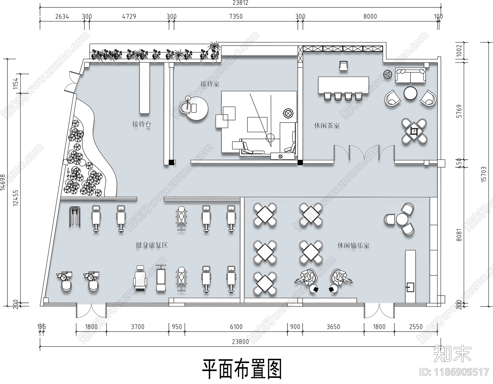 现代其他休闲娱乐空间施工图下载【ID:1186909517】