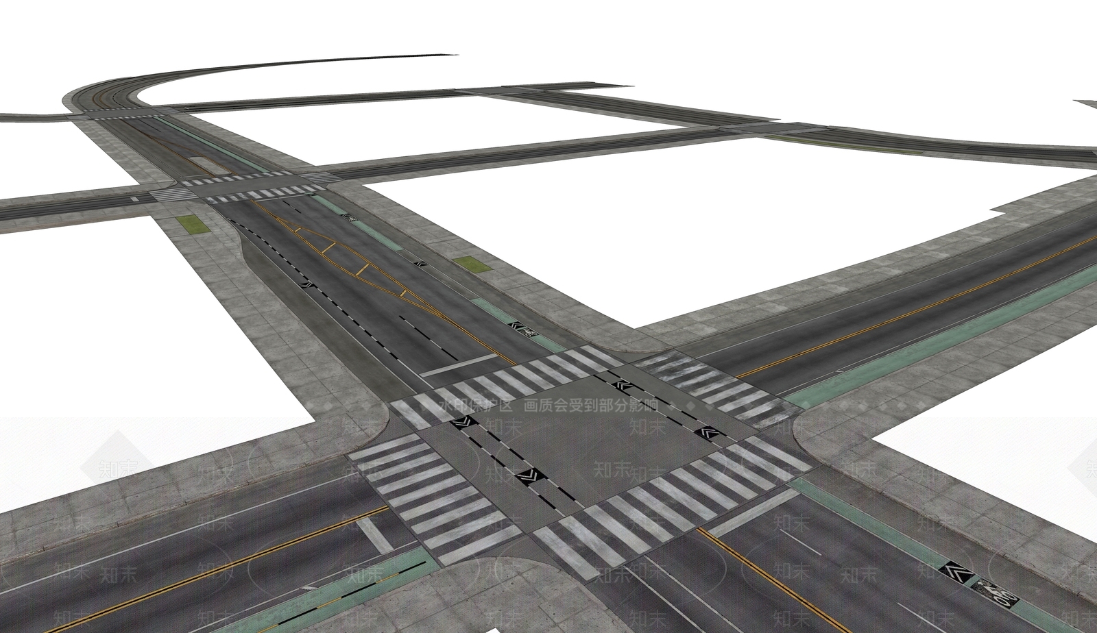 现代道路SU模型下载【ID:1186909864】