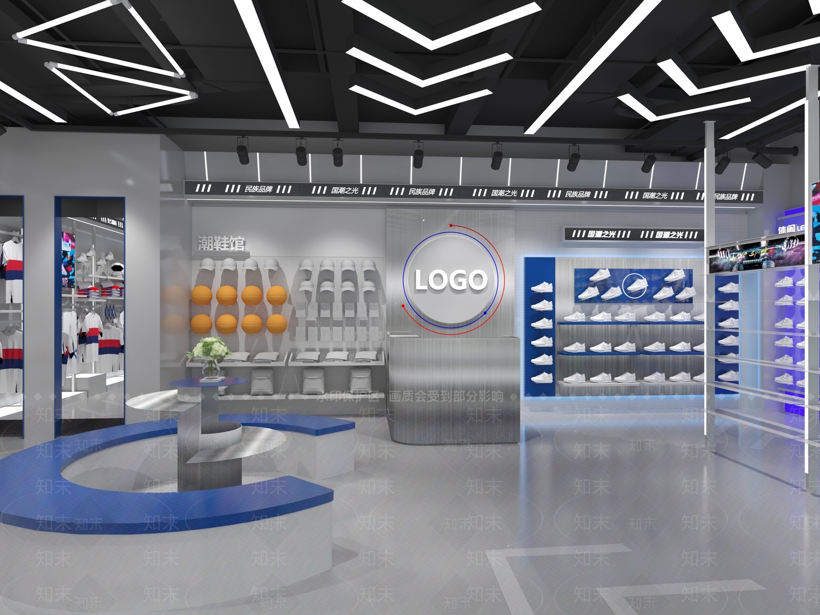 现代工业服装店3D模型下载【ID:1186911332】