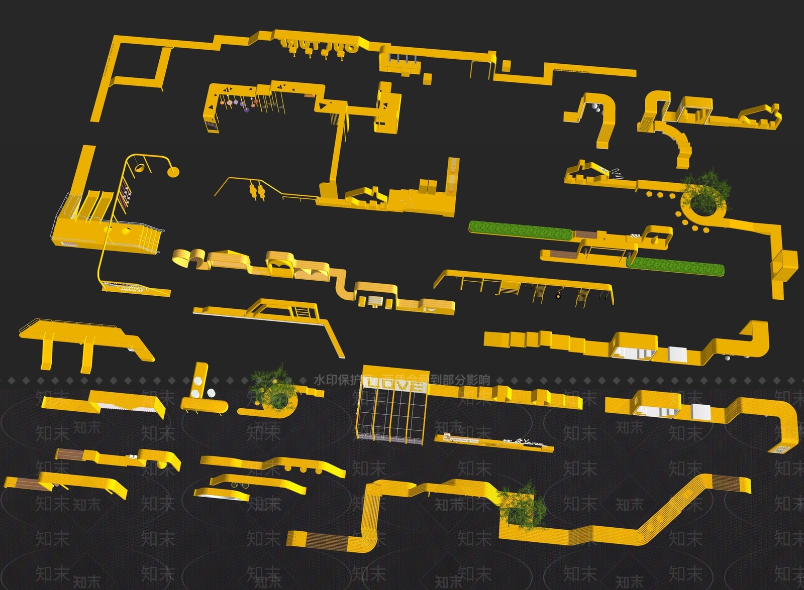 现代户外互动装置SU模型下载【ID:1186912038】