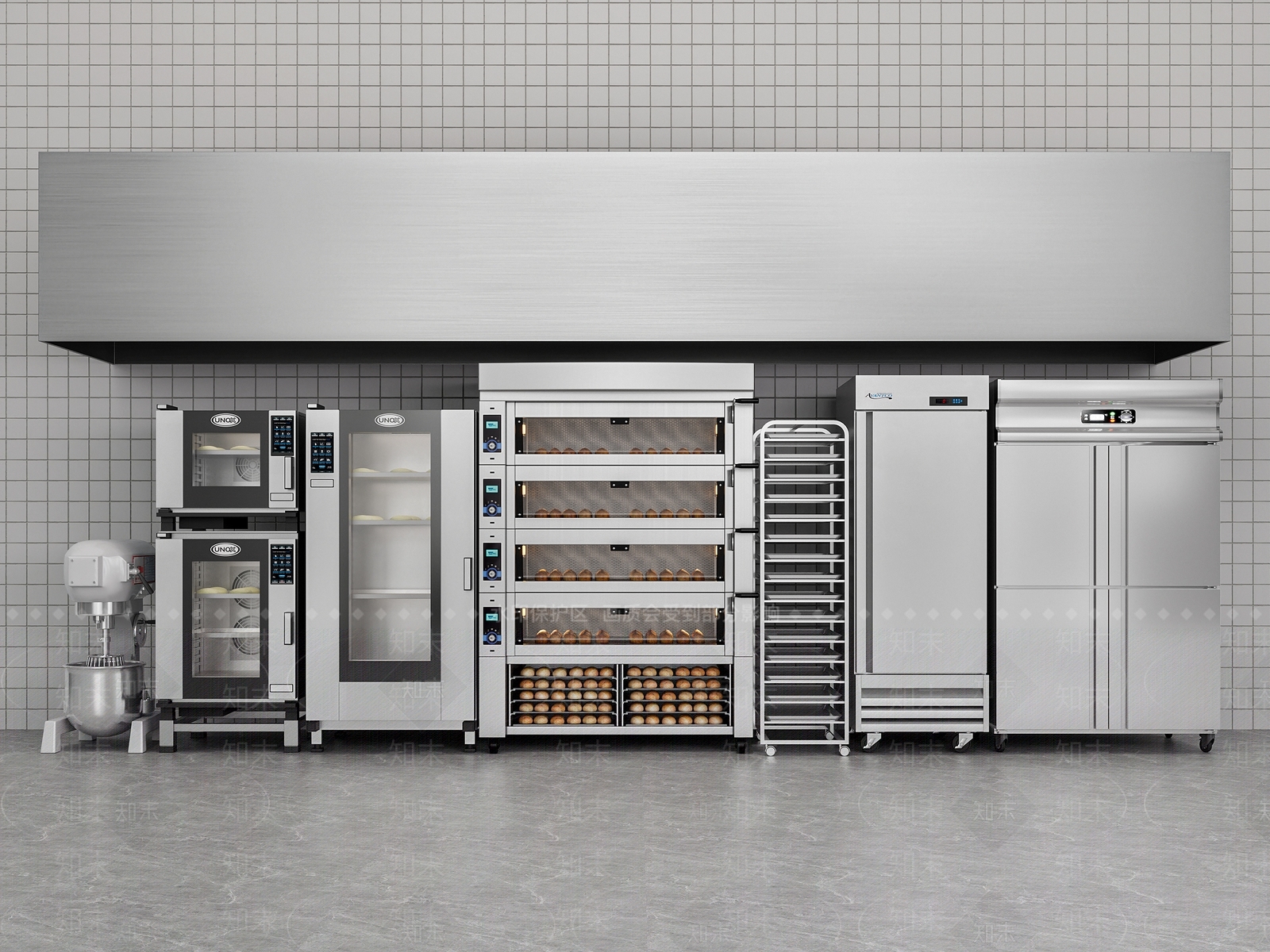 现代甜品面包店3D模型下载【ID:1186912228】