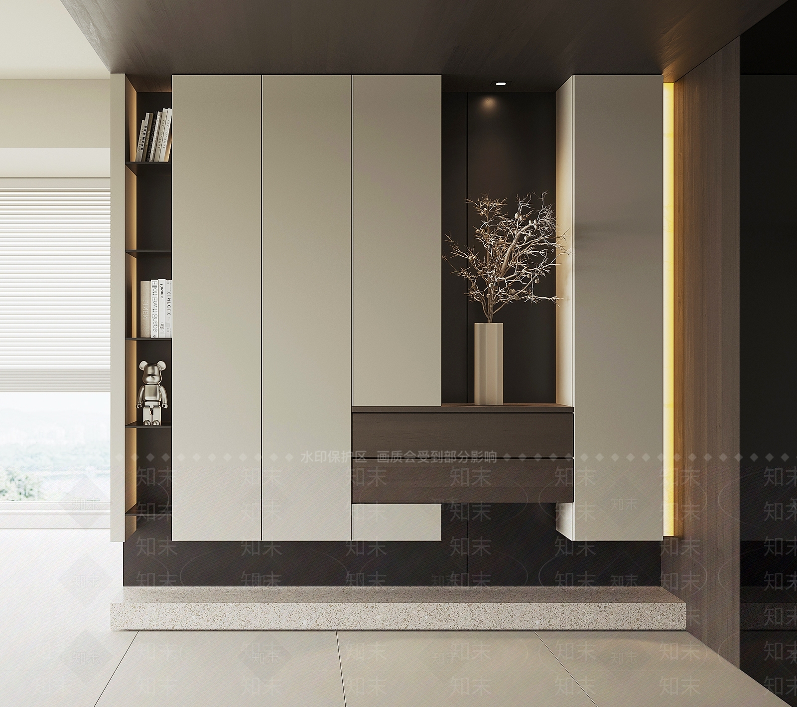 现代鞋柜3D模型下载【ID:1186913923】