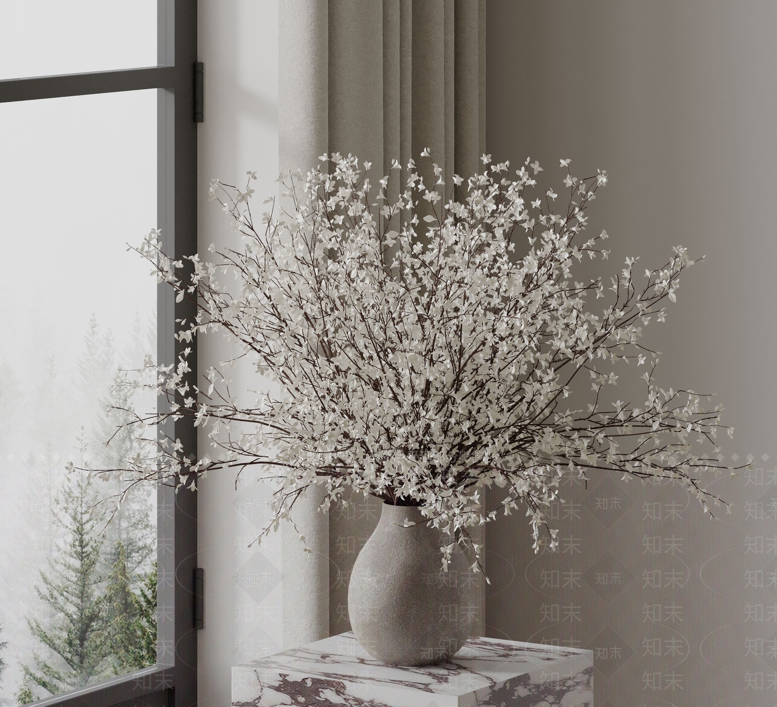 现代花艺3D模型下载【ID:1186914127】