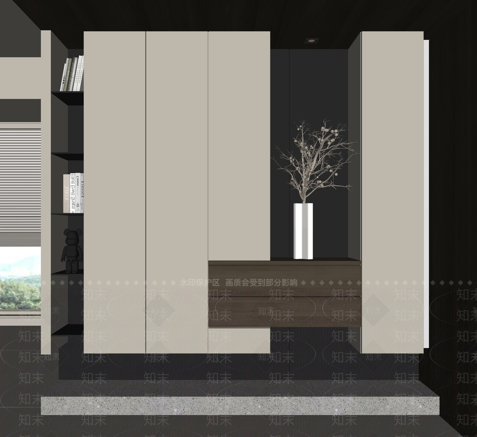 现代鞋柜SU模型下载【ID:1186914112】