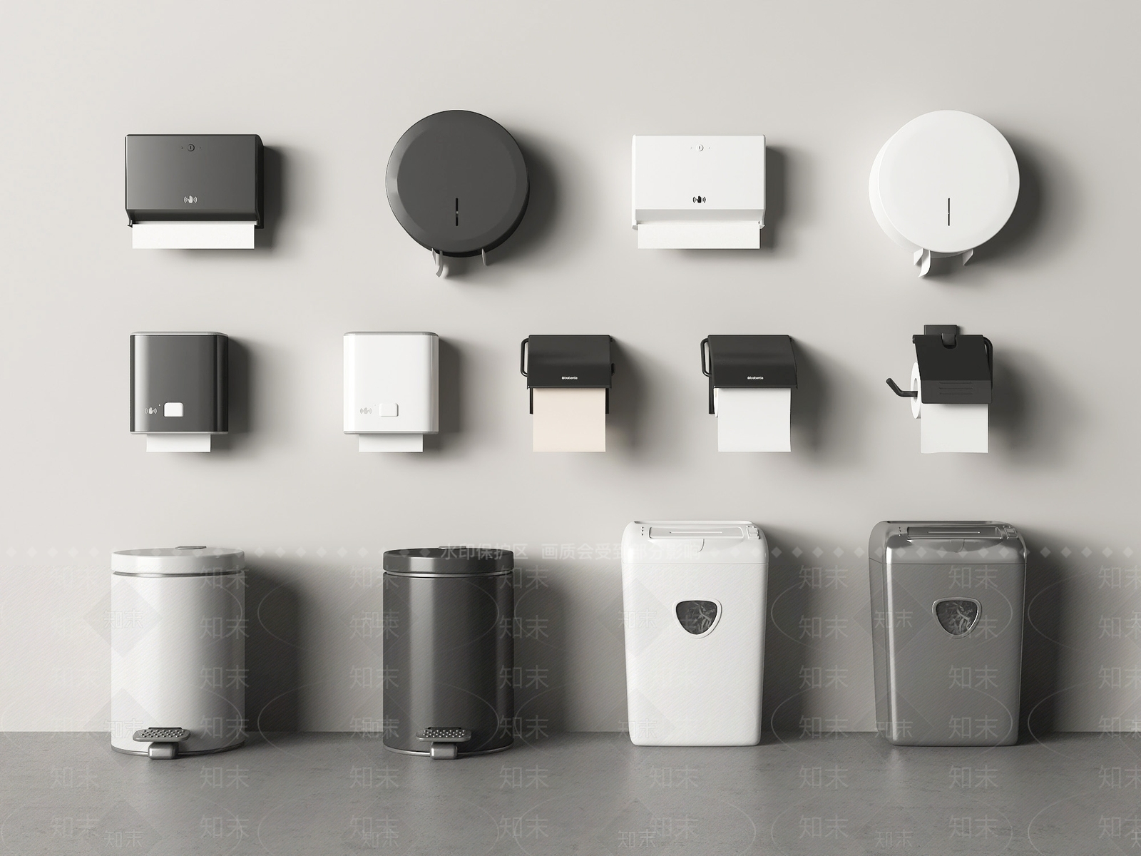 现代垃圾桶SU模型下载【ID:1186917375】