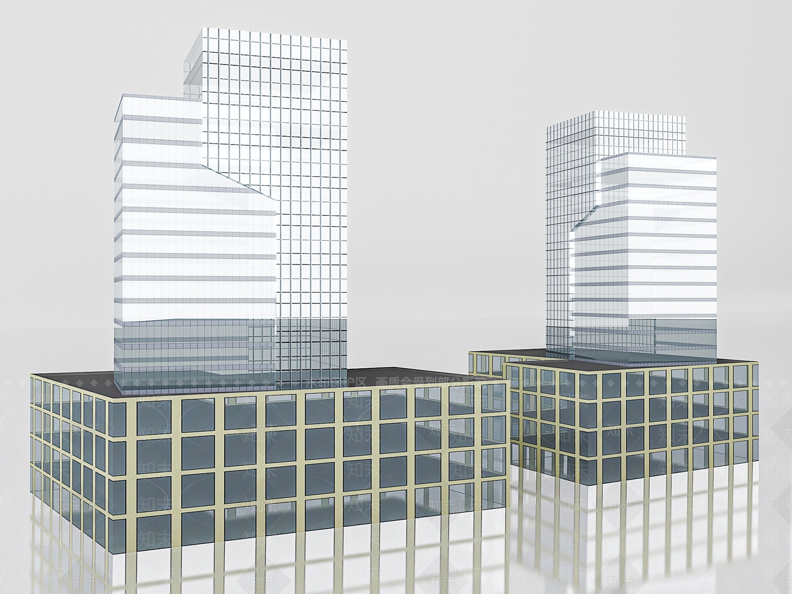 现代办公楼3D模型下载【ID:1186918101】
