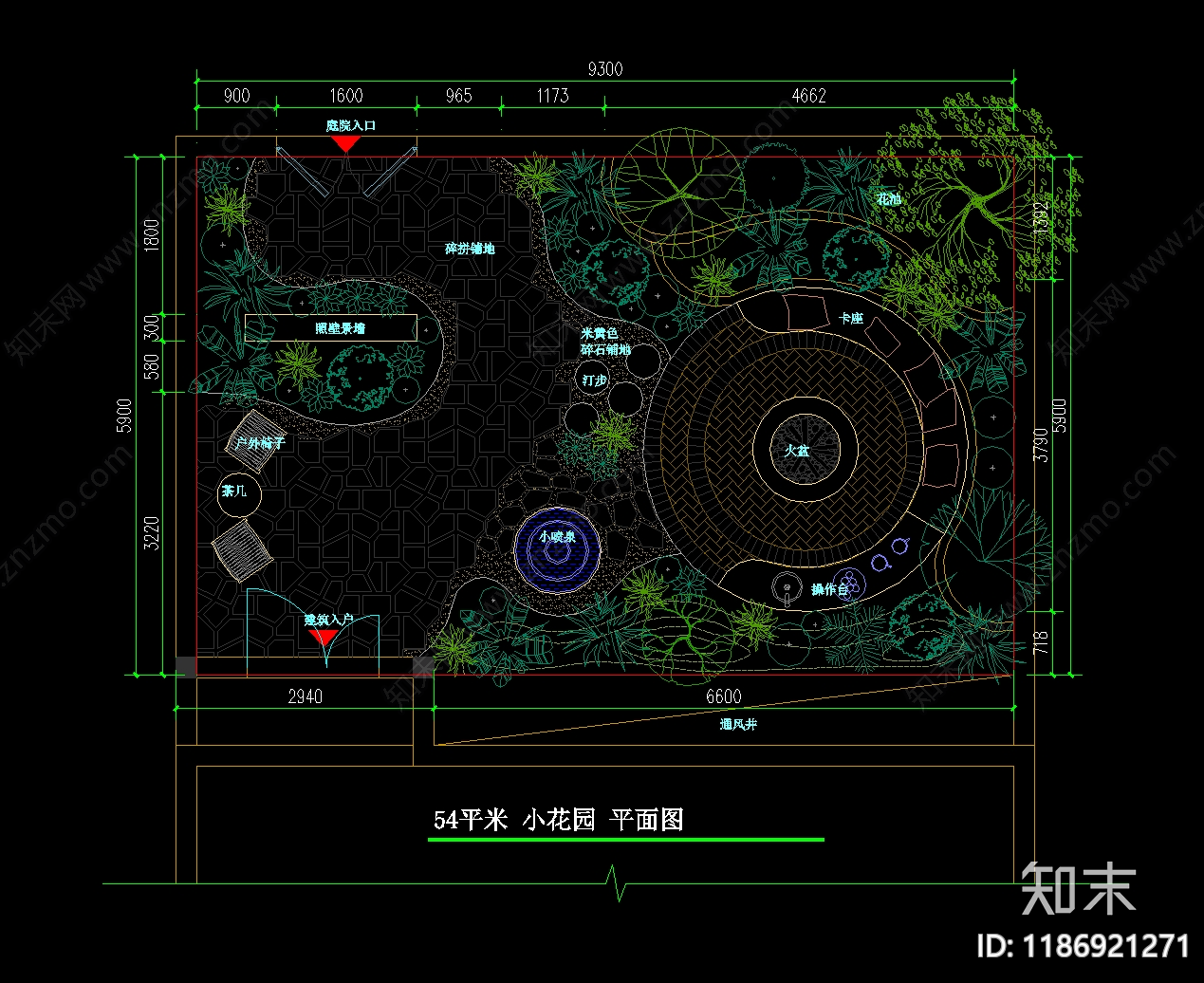 法式美式庭院cad施工图下载【ID:1186921271】