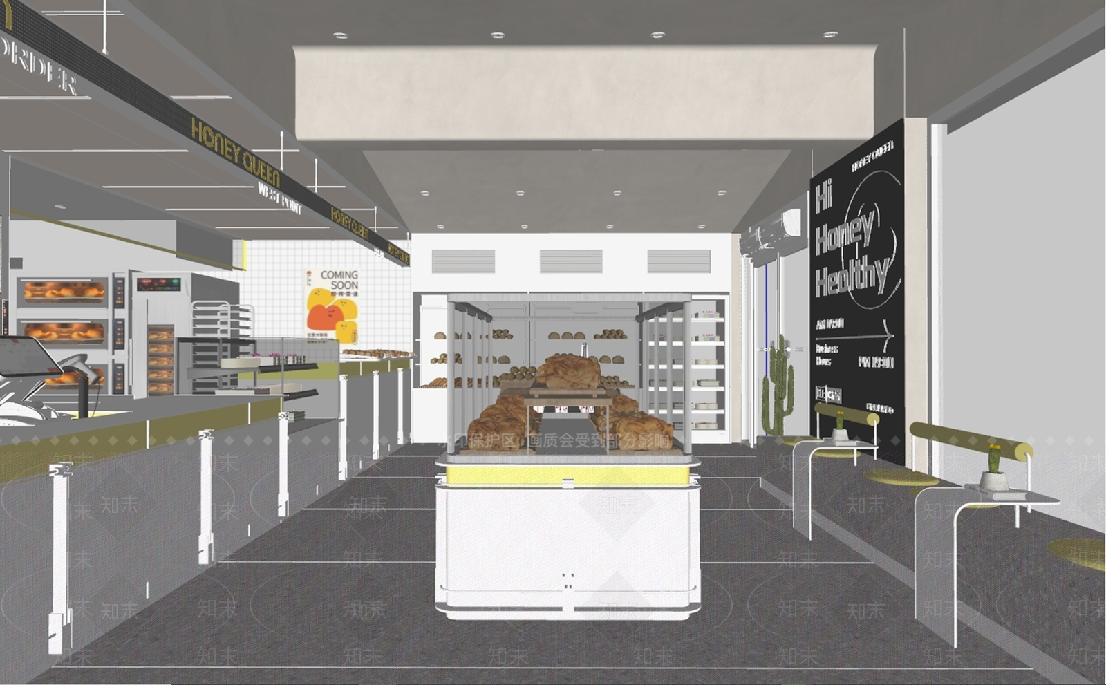 现代甜品面包店SU模型下载【ID:1186926993】