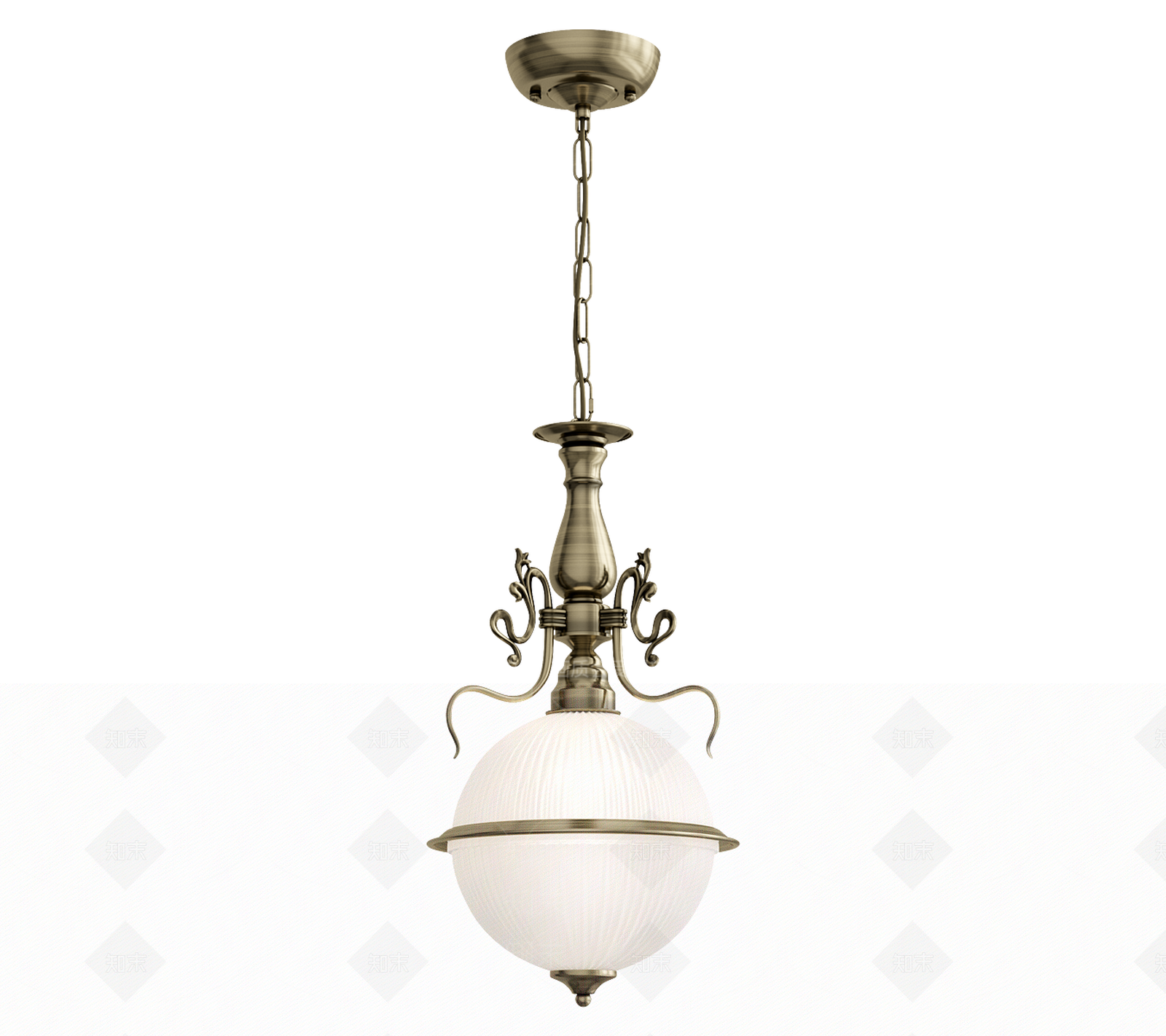 美式欧式餐厅吊灯SU模型下载【ID:1186927405】