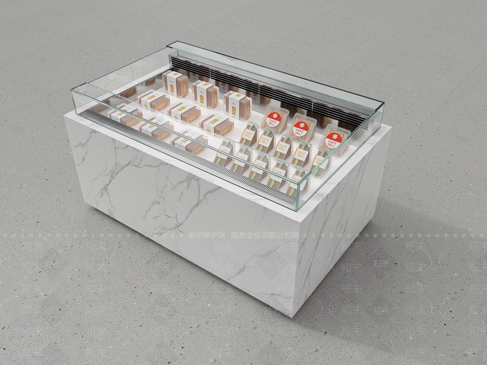 现代甜品面包店3D模型下载【ID:1186929052】