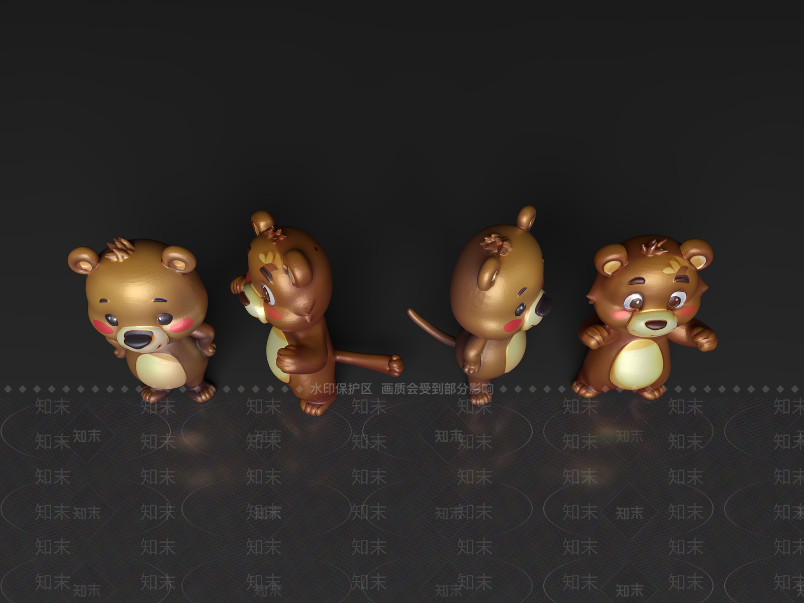 爬行类动物3D模型下载【ID:1186938086】