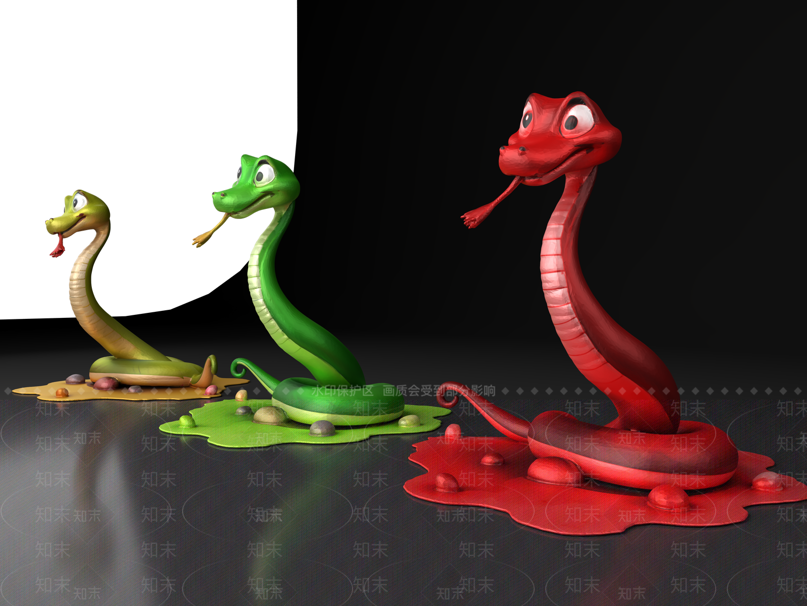 爬行类动物3D模型下载【ID:1186939097】