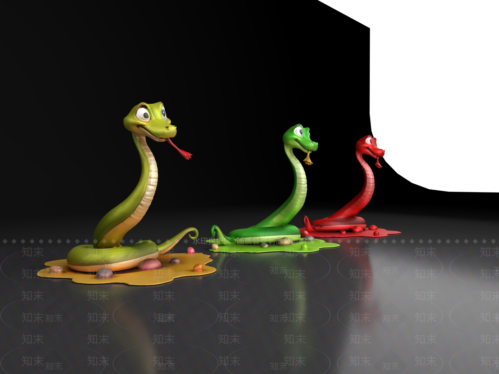 爬行类动物3D模型下载【ID:1186939097】