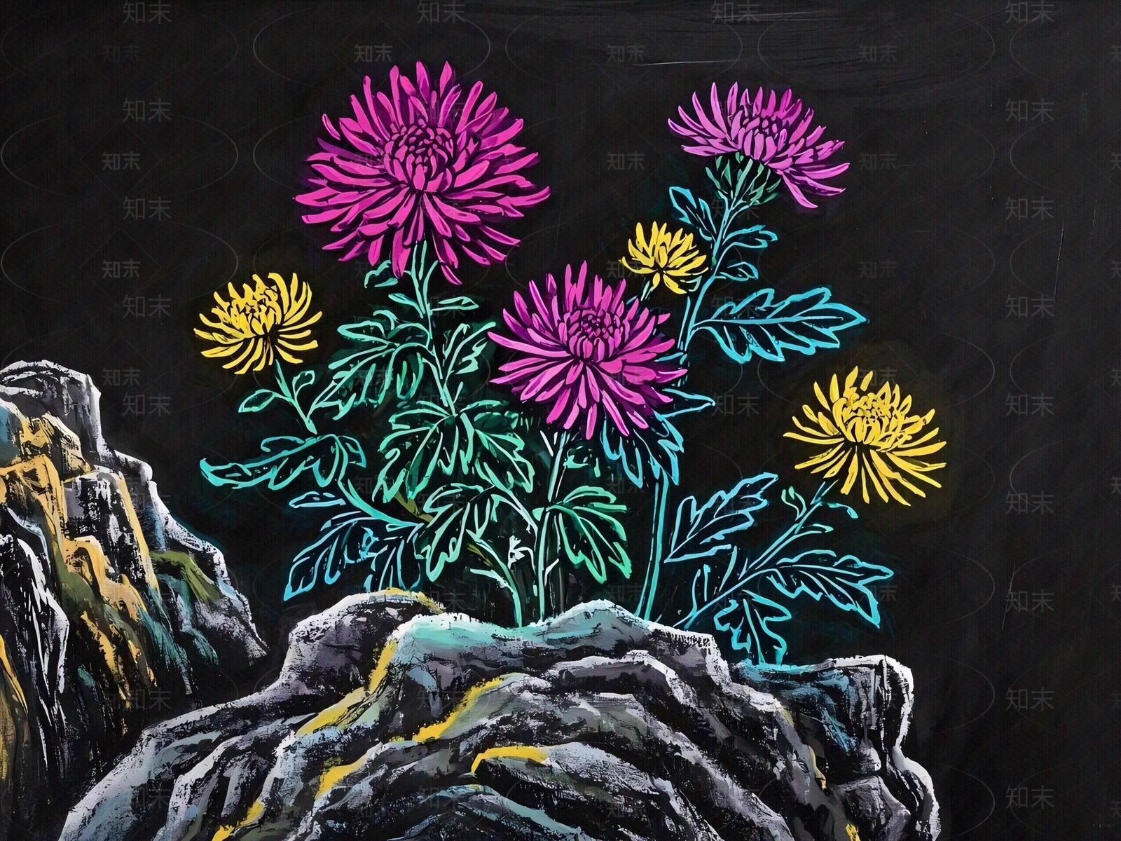 中式挂画贴图下载【ID:1186941893】