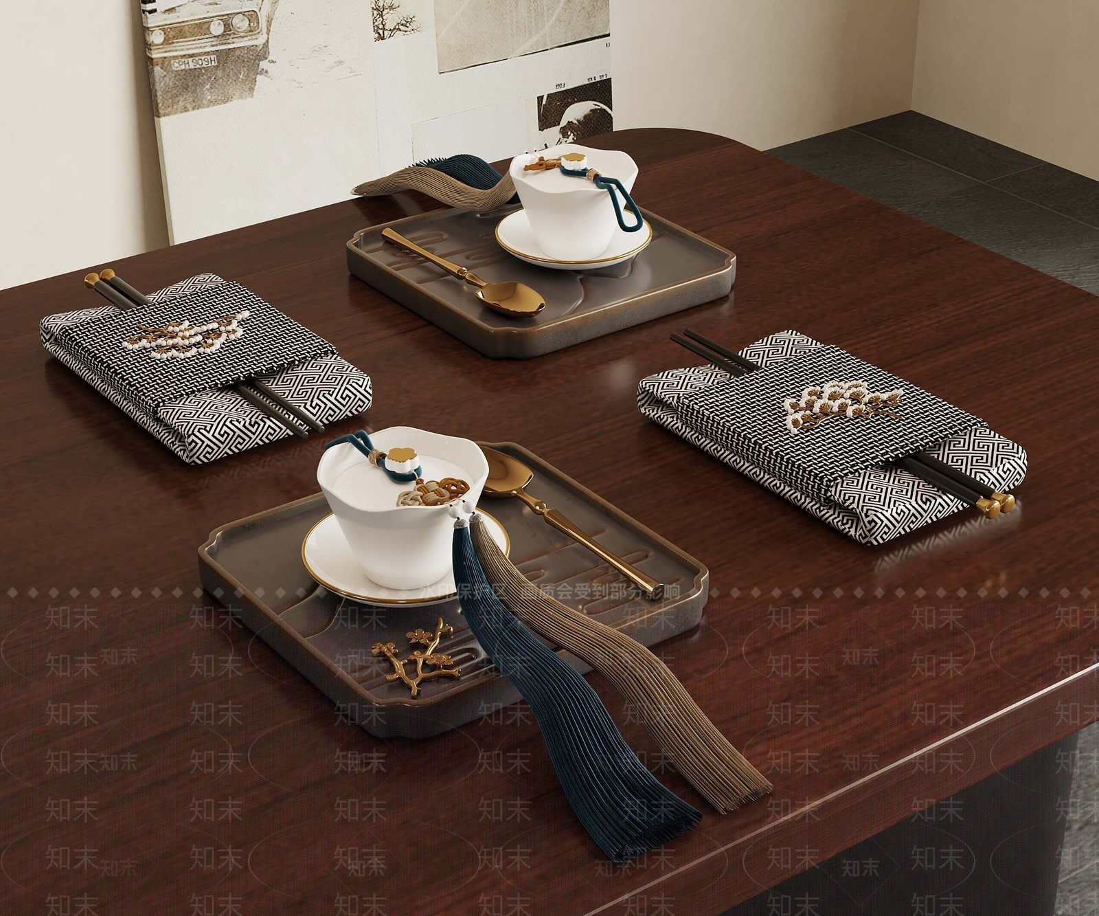 餐具SU模型下载【ID:1186940360】